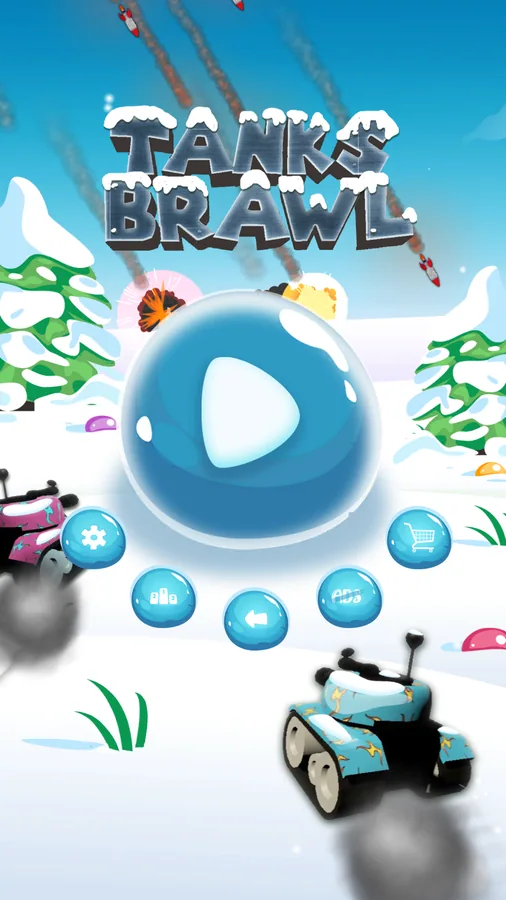 The illustrated Tanks Brawl title screen.
